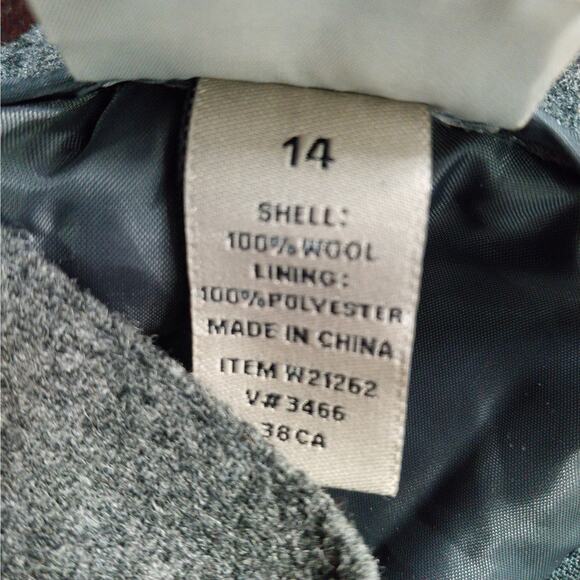 NWT! MARK REED! CHARCOAL GRAY 100% FINE WOOL, CLASSICALLY LINED SKIRT! SZ 14 - Picture 7 of 9